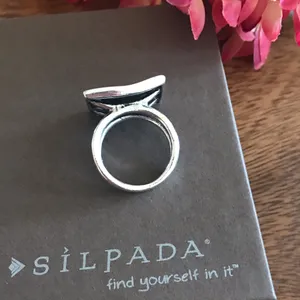 Silpada Square Hammered Sterling Silver Ring 7.5 thumbnail 6
