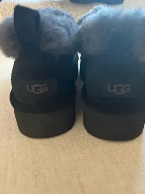 UGG® Nita Genuine Shearling Slipper (Women), Black, Size 10, NWT thumbnail 9