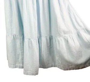 Abercrombie & Fitch Midi Dress XXS Blue Smocked Tiered New thumbnail 4