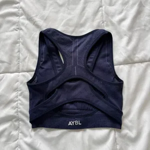 AYBL Balance V2 Seamless Sports Bra Navy Blue Racerback Cutout Activewear Small thumbnail 5