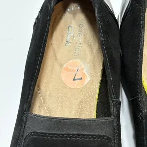 Clarks Sharon Dolly Wedge Loafer Shoes Casual Slip On Black Women's 7M Casual thumbnail 8