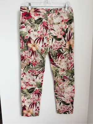 Zara Floral Ankle Print Chinos Pants thumbnail 3