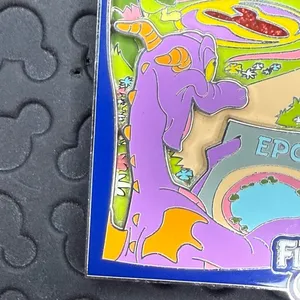 Disney parks Flower & Garden Festival Figment logo 3D Limited release pin thumbnail 4