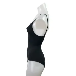 Skims Black Sleeveless Open Back Stretch Cami Tank Bodysuit Top Size XXS/XS thumbnail 2