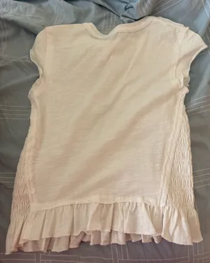 White ruffle top Amazon  thumbnail 2
