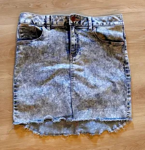 Y2K, 90’s, Blue Wave, Calvin Klein Distressed Acid Wash Pencil Skirt Mini thumbnail 1