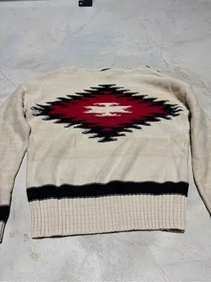 Ralph Lauren jeans co Cream Aztec Pattern Knit Sweater medium thumbnail 2