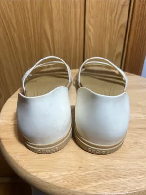 CROCS Women's White Triple-Strap Sandals thumbnail 3
