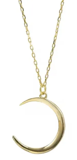 Boutique NWT Crescent Moon Necklace | Yellow‎ Gold Filled thumbnail 1
