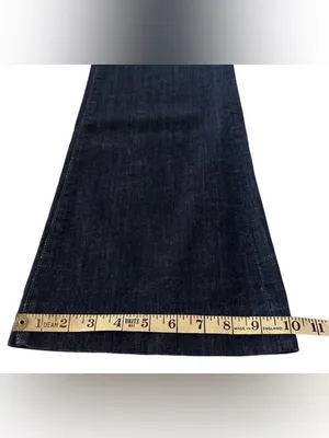 CITIZEN OF HUMANITY MID RISE HUTTON WIDE LEG FLARE DARK WASH SIZE 30 Inseam 34 thumbnail 17
