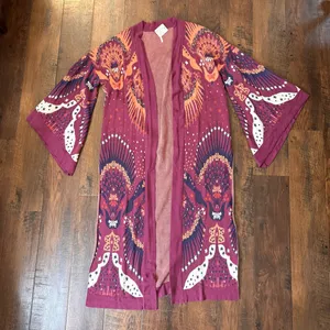 FREE PEOPLE boho maxi duster sweater, size M/L, NWT thumbnail 8
