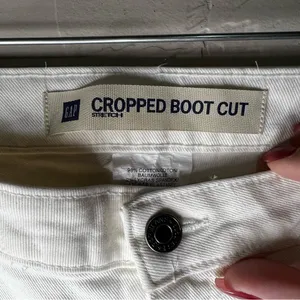 GAP Crop Boot cut White‎ Denim Jeans thumbnail 7