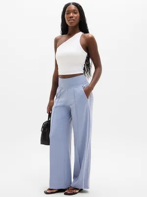 New Athleta S Venice Track Stripe Wide Leg Pant Storm Blue White Small Regular thumbnail 4