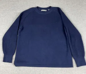 Vince Sweater Womens‎ XS Blue 100% Cotton Crew Neck Raglan Pullover Lightweight thumbnail 1