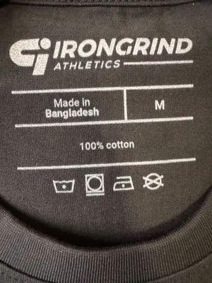 Iron Grind Athletics Tee Black Size L thumbnail 3