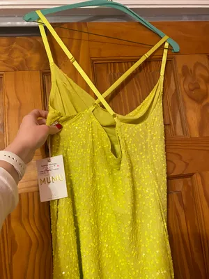 Show Me Your Mumu Yellow Sequin Dress thumbnail 3