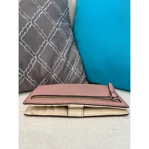 Kate Spade Mikas Pond Stacy Crosshatch Leather bifold wallet‎ pink thumbnail 2