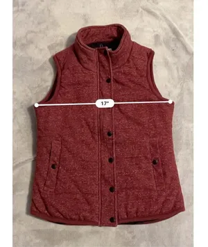 Outerwear Puffer Vest Snap Button & Zip Medium CAMPING HIKING FISHING thumbnail 5