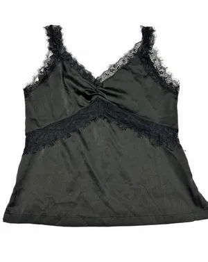 Forever 21 Black Lace Trim Camisole Tank Top thumbnail 1