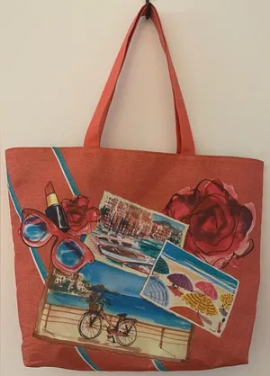 Lancôme Peach Beach Cosmetics Lightweight Tote Bag thumbnail 1