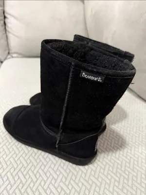 Bearpaw Black Suede Sheepskin/Wool Lined Winter Ladies 8 Boots thumbnail 4