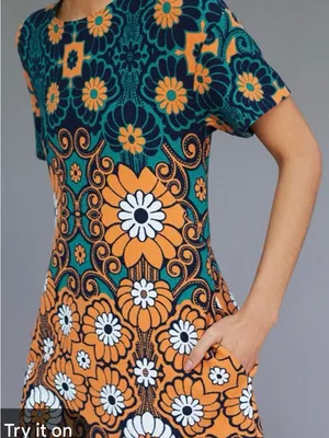 Maeve Teal & Orange Floral Maxi Dress thumbnail 1