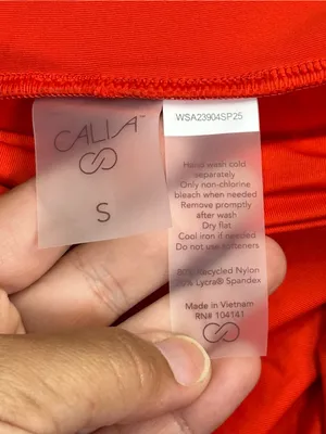 CALIA Twisted Knot Sarong Skirt Small Fresh Red Swim Cover Up NWT thumbnail 7