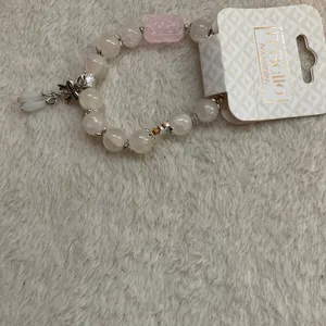 D’Bello Pink Glass gold silver tone bracelet thumbnail 3