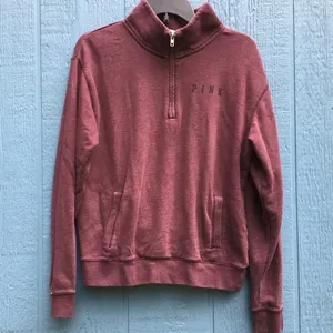 VS Pink 1/4 Zip Pullover Sweater 86 Logo Top S v6x thumbnail 3