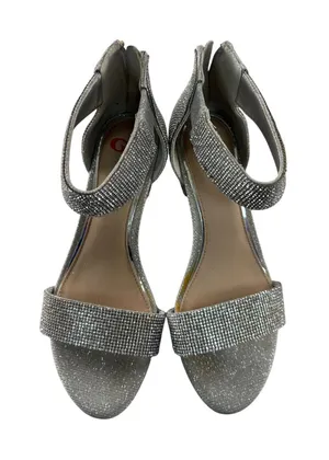 GB girls Silver Glitter Ankle-Strap Heels thumbnail 1