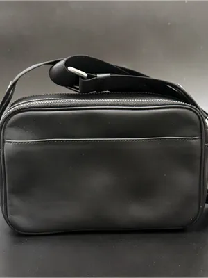 COACH C4148 Black Smooth Calf Leather Double Zip Graham Crossbody Camera Bag thumbnail 4