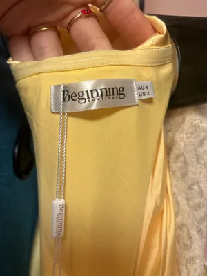 Satin Yellow Dress thumbnail 7