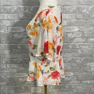 Ellison Multicolor Floral V-Neck Blouse thumbnail 3