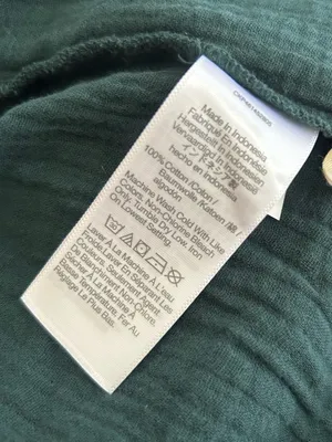 Madewell‎ Green Popover Lightspun Tiered Mini Dress 100% Cotton Size Small thumbnail 4