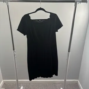 Talbots Black Scallop-Trim Sheath Dress thumbnail 3