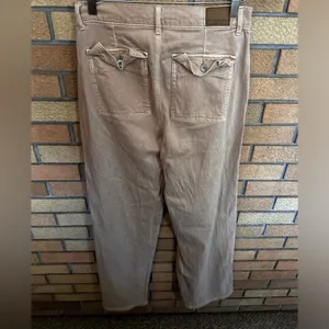 American Eagle Baggy Wide Leg Pants Size 4 Beige/Tan Style 3349220051 thumbnail 3