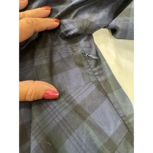 Sail To Sable Blackwatch Plaid Tunic Flare Dress Green Navy Tartan Womens Medium thumbnail 11