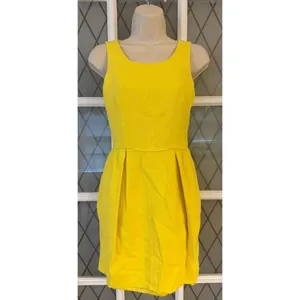 J.Crew Yellow Textured Cotton Dress. Size 2. Sleeveless. Preppy. thumbnail 2