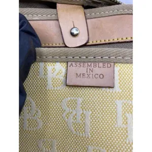 dooney and bourke fabric medium size yellow tan fa thumbnail 7
