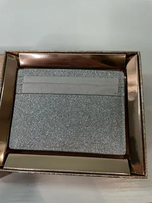 Kate Spade Silver Glitter Slim Card Holder Silver Lunar Light NWT thumbnail 13