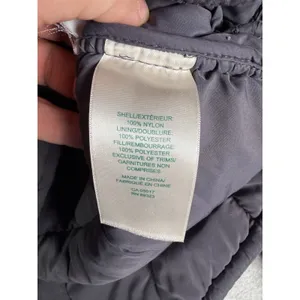 Roots Canada Women's M Charcoal Down Feather Quilted Puffer Snap Warm Jacket* thumbnail 7