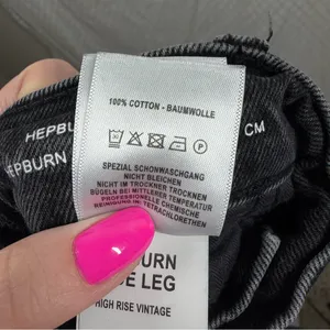 DL1961 Black Hepburn Wide Leg 27” Jeans‎ thumbnail 8