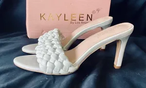 KAYLEEN Slip On Heels White Size 8.5 thumbnail 3