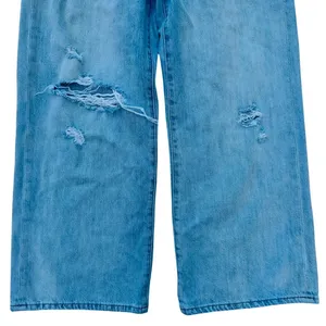 Pistola Loretta Wide Leg Jeans Light Gaze Blue Wash Size 28 High Rise Distress thumbnail 7
