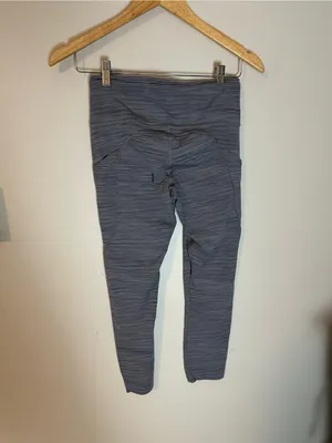 Lululemon Fast and Free crop leggings grey thumbnail 3
