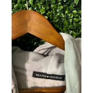 Brandy Melville Steel Blue Oversized Thick Jacket Size Small thumbnail 2