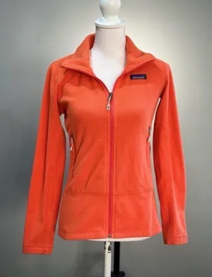 SALE! Women’s Orange Patagonia Full Zip Fleece Size XS VGUC thumbnail 1