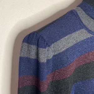 Lauren Ralph Lauren shimmering colorblock striped mockneck sweater size L thumbnail 5