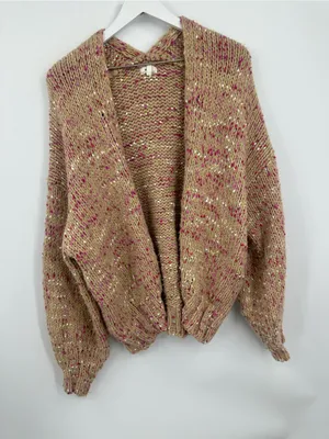 Aerie Brown Sweater Cardigan Size Small Boho Chunky Oversized thumbnail 2