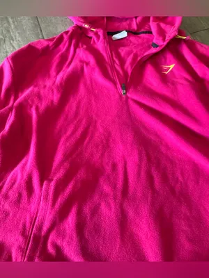 Gymshark Bright Pink Half-Zip Hooded Fleece thumbnail 14